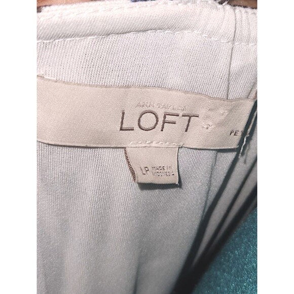 LOFT Women PL Maxi Lined Sundress Sleeveless Blue White Boho Beach Cottagecore - Picture 2 of 6